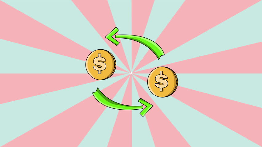 Animation of a rotating dollar icon with a rotating background Royalty-Free Stock Footage #1111731529