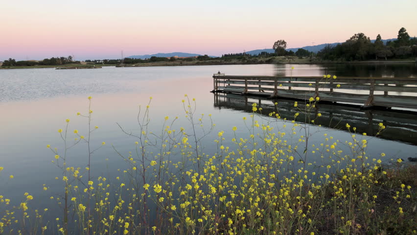 Shoreline waterway in the San Francisco Bay, Shoreline park.