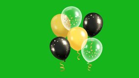 Balloon High Quality green screen, Abstract technology, science, engineering artificial intelligence, Seamless loop 4k video, 3D Animation, Ultra High Definition, 4k video