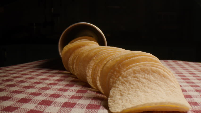 Chips on the table, dolly shot, close up. | Shutterstock HD Video #1111738883
