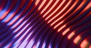 Abstract background featuring metallic wavy blue, purple, and orange gradients, business backdrop. Three separate clips with acceleration effect and elastic bounce effect