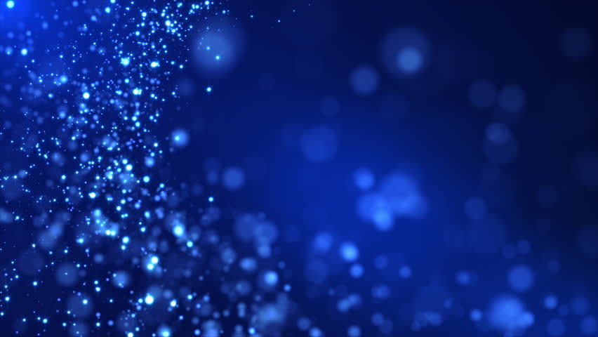 Magic blue particles seamlessly flowing with bokeh effect surrounded by soft light. New Year and Christmas background of glowing particles. Frozen snowflakes on blur background. Holidays, events. 4k.  | Shutterstock HD Video #1111745051