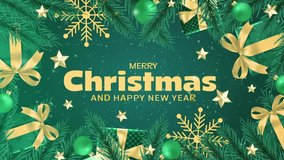 New year and Christmas 2024. Mobile gold inscription HAPPY NEW YEAR on the background of Christmas tree branches with gold confetti, Christmas balls, gift boxes
happy new year lettering card with gift - Powered by Shutterstock - Get 15% off with code: PIKWIZARD15