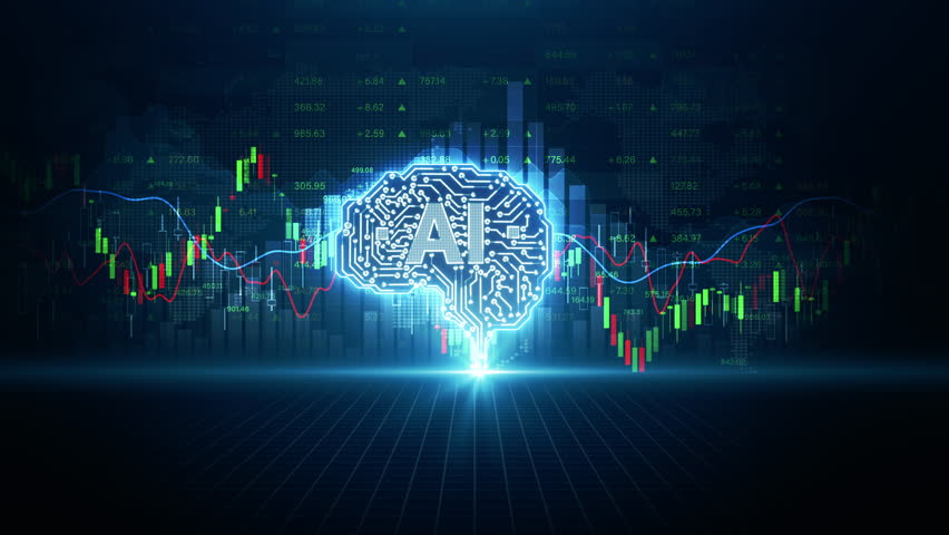 AI automatically trading bot, Software that analyzes market data and executes trades automatically, Using artificial intelligence algorithms, Trading and business investment concept | Shutterstock HD Video #1111761227