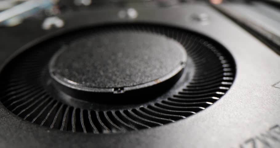 CPU fan cooler black closeup. PC hardware components concept Royalty-Free Stock Footage #1111765341