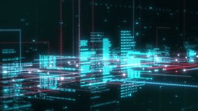 abstract complex neural data network with programming code, concept of web development, machine learning, artificial intelligence, futuristic technology (3d render) - Powered by Shutterstock - Get 15% off with code: PIKWIZARD15