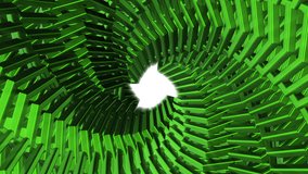 Green techno lines motion video background