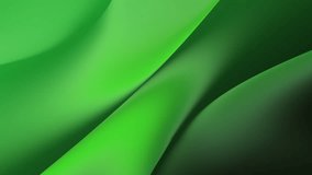 3d animation, green wave abstract natural motion background, seamless loop