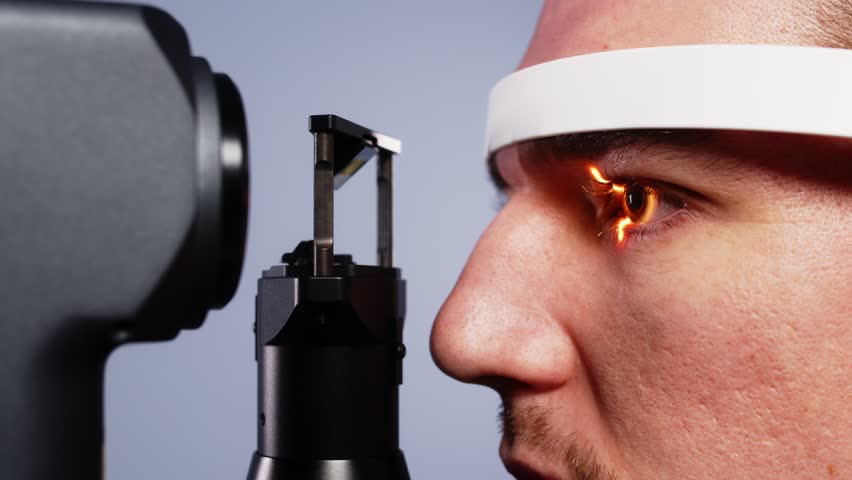 Close-up of the SLT laser for vision improvement and correction. Modern ophthalmic medicine and new technologies. | Shutterstock HD Video #1111774653