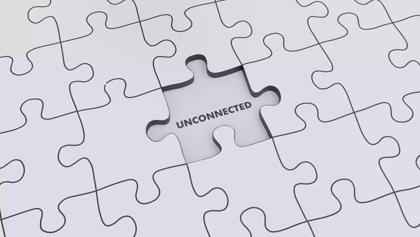 Unconnected Connected Jigsaw puzzle assembled Royalty-Free Stock Footage #1111778753