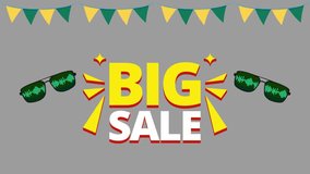 Big sale, graphic element. flash banner design 4k animation. sales shopping social media background. With Animation  - Powered by Shutterstock - Get 15% off with code: PIKWIZARD15