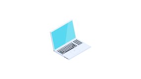 Laptop wifi connection, isometric icon animation  - Powered by Shutterstock - Get 15% off with code: PIKWIZARD15