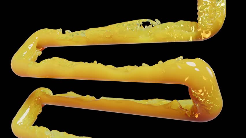 Orange liquid flow juice stream super slow motion 4k. 3D Illustration | Shutterstock HD Video #1111793367