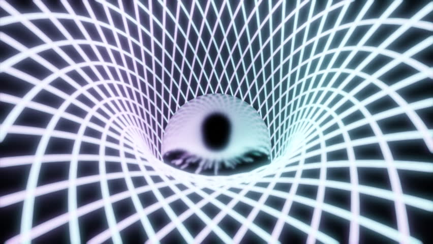 Abstract vortex of bended and crossed lines. Design. Optical illusion of a sphere inside vortex. | Shutterstock HD Video #1111801405