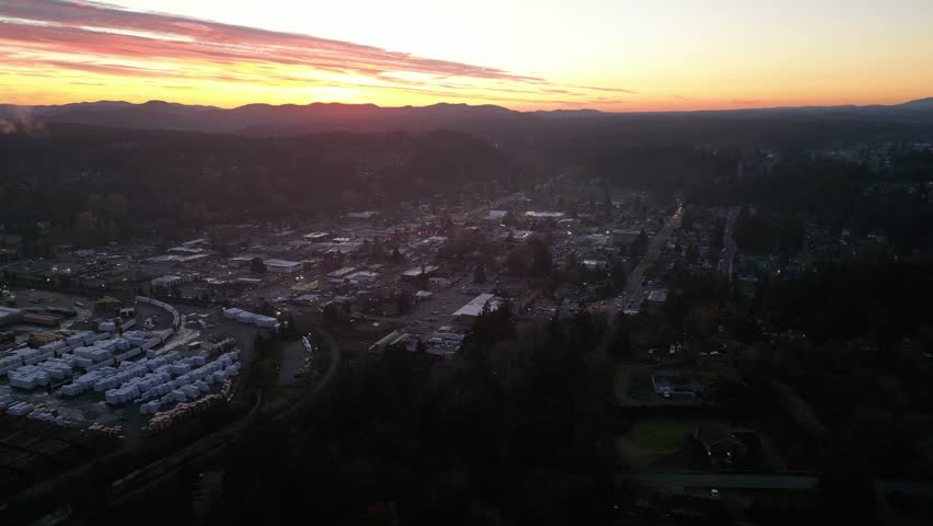 Vibrant Autumn Sunset Shelton Washington