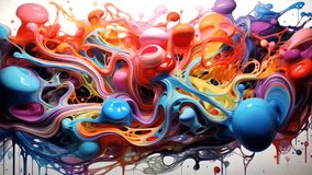 Abstract background liquid wave swirls style multicolor fluid animated video  - Powered by Shutterstock - Get 15% off with code: PIKWIZARD15