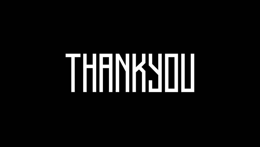 Text animation Thank - black, blending elegance with gratitude. Perfect for greeting cards, event , and social media . Captivate with calligraphic elements in this HD footage.