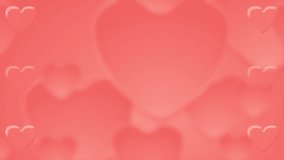 Pink Hearts Beautiful Background Animation Video
