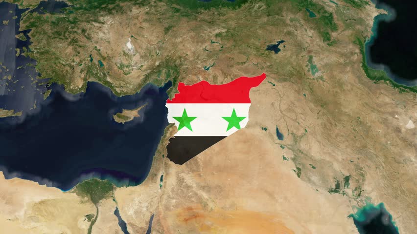 Discovering the Diverse Landscapes of Syria: Detailed Map Stock Footage