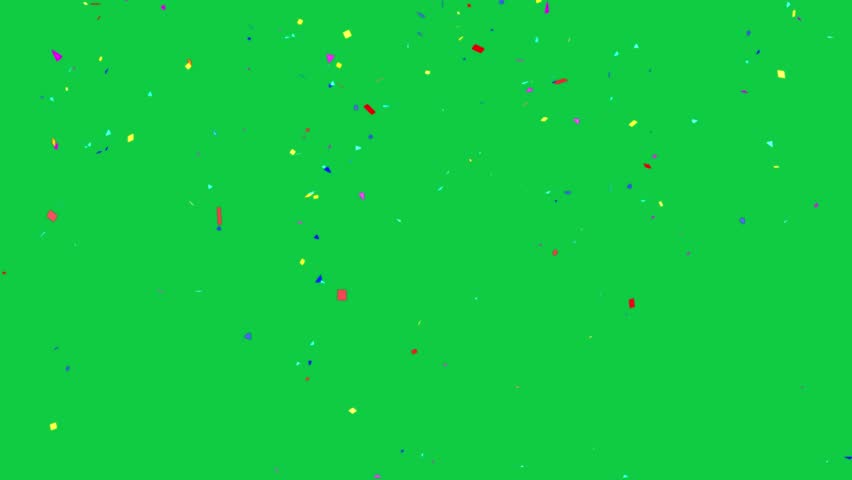 4K vertical. seamless looping of particle animation of colorful confetti falling down decoration for party celebration isolated on chroma key green screen background for overlay motion graphic | Shutterstock HD Video #1111815983