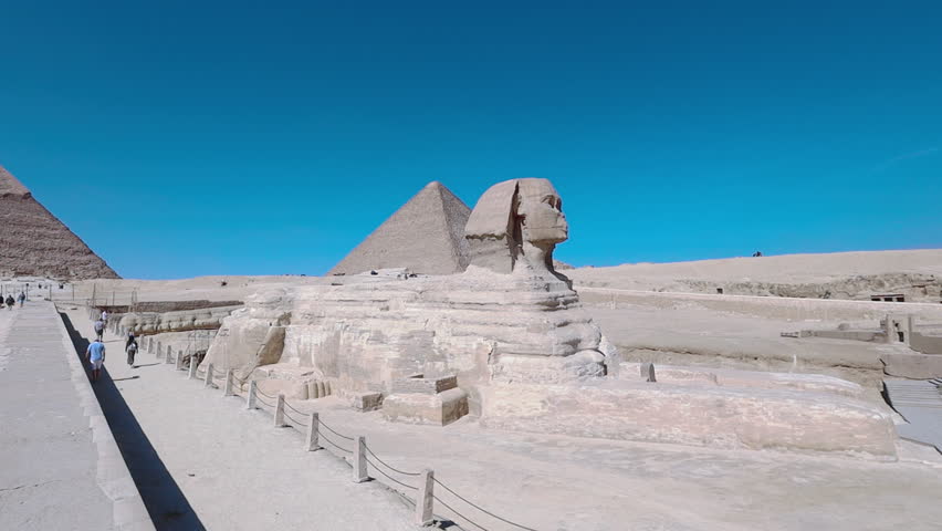 The Great Statue Of The Sphinx In Giza, Historical Sights Of Egypt