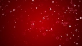Snowflakes falling on red background, Winter Christmas Holiday - 4K. - Powered by Shutterstock - Get 15% off with code: PIKWIZARD15