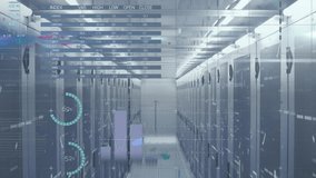 Animation of statistics and data processing over computer servers. Global networks, computing, digital interface and data processing concept digitally generated video. - Powered by Shutterstock - Get 15% off with code: PIKWIZARD15