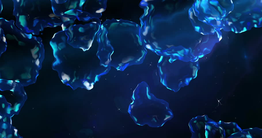 Blue Balls with Shiny Particles on Black Background | Shutterstock HD Video #1111835893