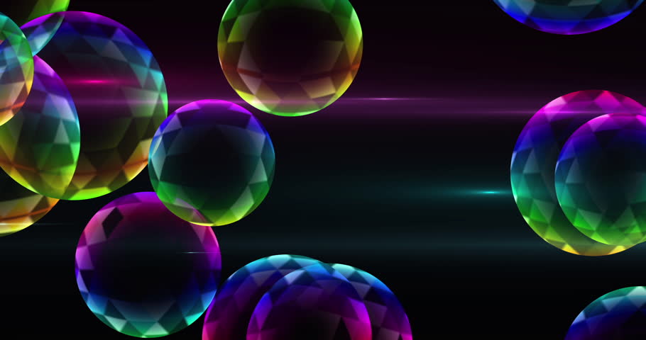 Color Balls with Shiny Particles on Black Background | Shutterstock HD Video #1111835895