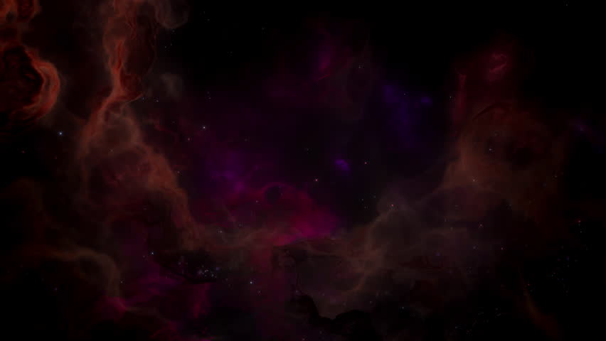 Pink galaxy nebulae and stars and flight through space. Slow Camera track towards purple orange shining nebula. artistic concept 3D animation for space exploration and science fiction. | Shutterstock HD Video #1111840919