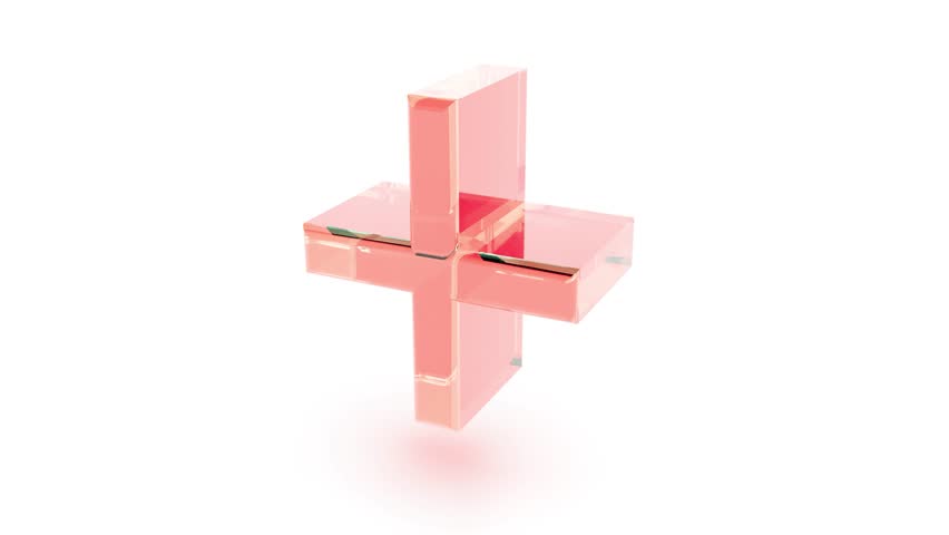 Glass cross change color intro able to loop 4k. 3D Illustration | Shutterstock HD Video #1111847793