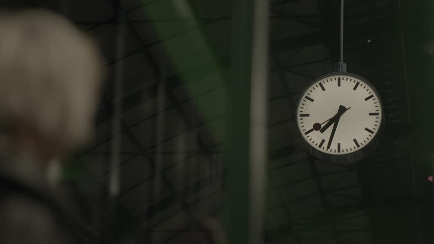 Sad Old Worried Retired Lady Waiting at Trainstation Looking at Watch Clock Time Royalty-Free Stock Footage #1111852807