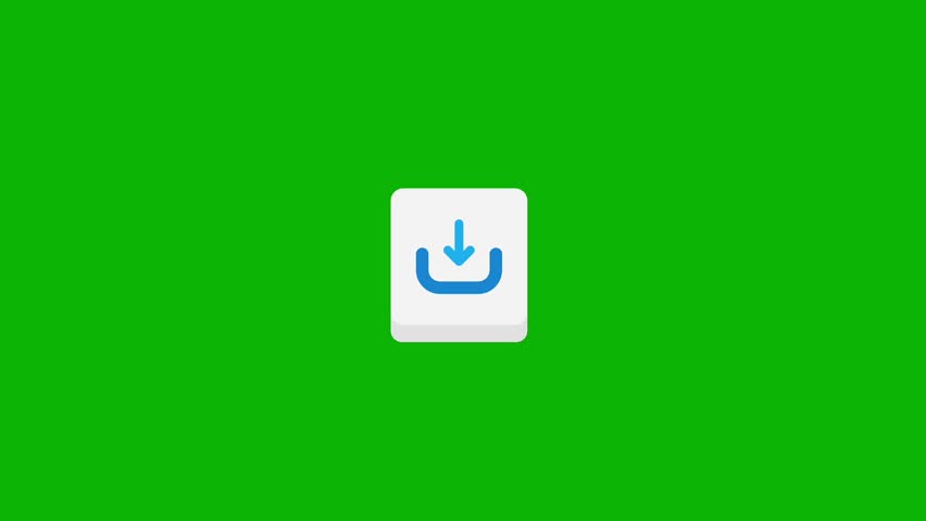 Download Click Icon. Receiving Data From Remote Server. 4K Green Screen Animation. | Shutterstock HD Video #1111863303
