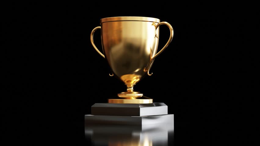 Rotating 3D trophies. award background. | Shutterstock HD Video #1111863361