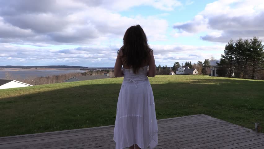 A view of the Atlantic Ocean from a hilltop