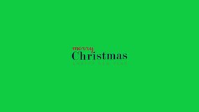 Merry Christmas and Happy New Year Text Animation, Isolated on Chroma Key or Green Screen Background. Best for Postcard, Poster, and Banner Design Elements. 4K Ultra HD Video Motion Graphic. - Powered by Shutterstock - Get 15% off with code: PIKWIZARD15