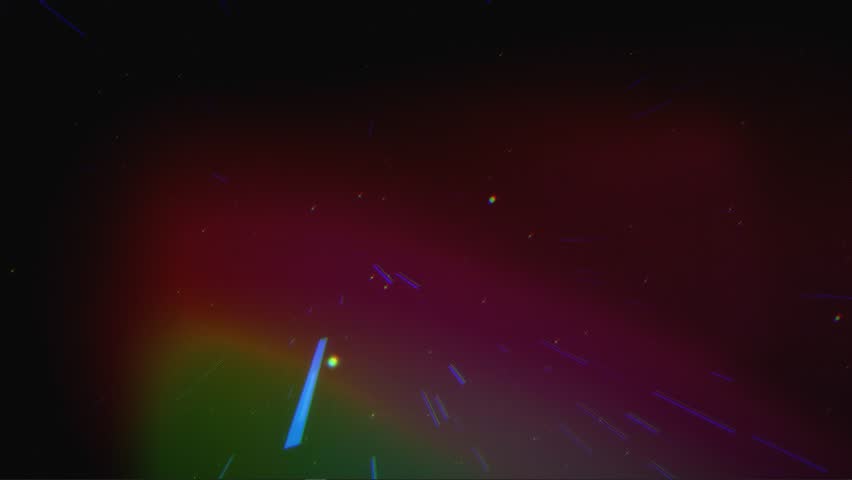 Abstract flight glitch into partical tunnel animation. Rays of colorful light, particle lights. | Shutterstock HD Video #1111874939