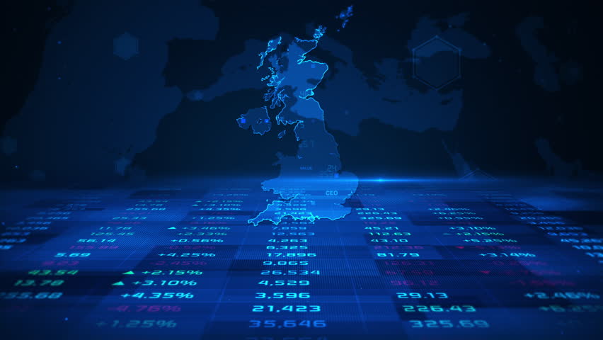 United Kingdom stock market and economic business growth