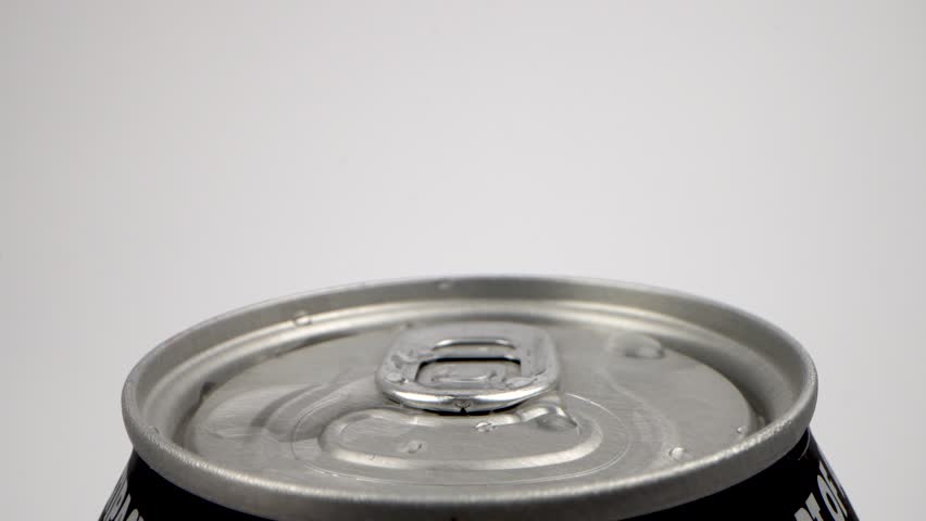 Soda Can Top with Dewdrops Close-Up. Macro probe lens | Shutterstock HD Video #1111877429