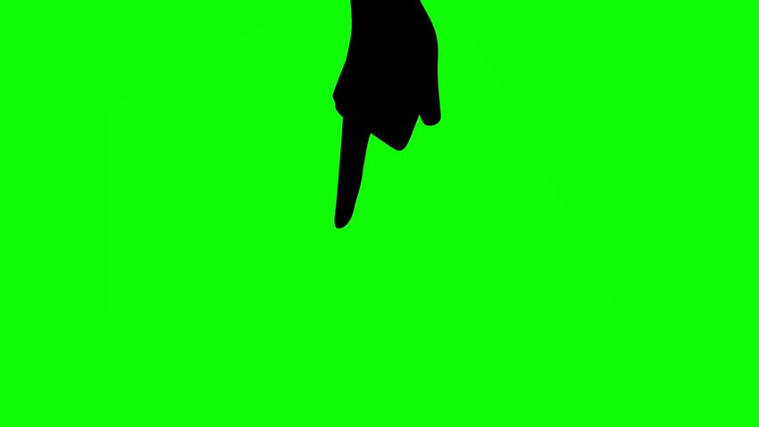 Pointing Down Hand Gestures on Chroma Key Green Screen background. 4K | Shutterstock HD Video #1111883423