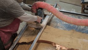 Precision cutting by a woodworker, sawdust scattered around. Demonstrates the timeless value of craftsmanship in the furniture industry. - Powered by Shutterstock - Get 15% off with code: PIKWIZARD15