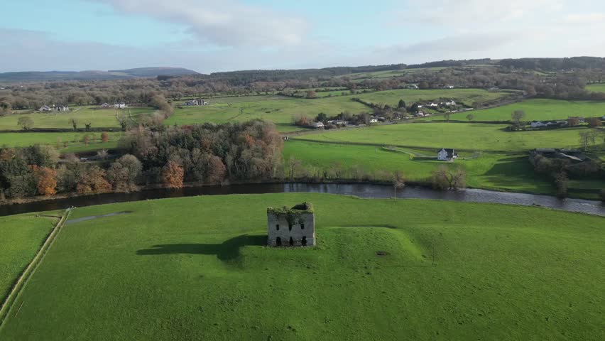Drone footage 4k Grennan Castle Thomastown co Kilkenny Ireland 