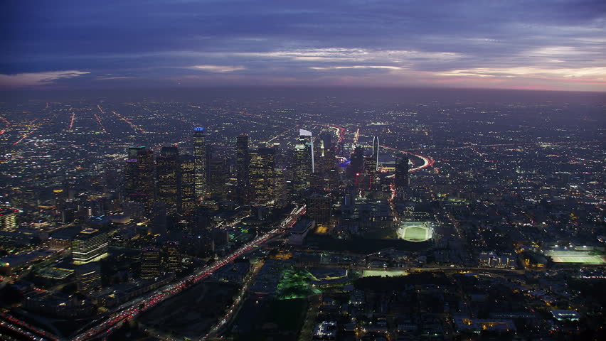 

Amazing High Altitude Aerial View Of Downtown Los Angeles. City Skyline With its Famous Skyscrapers. Traffic Over Major Highways. California, United States. Shot in 8K. Blurred Brands and Logos.  | Shutterstock HD Video #1111887559