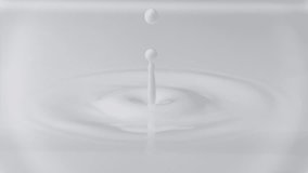 Fresh milk drop falling and splashing in a milky pool. Slow motion macro shot - Powered by Shutterstock - Get 15% off with code: PIKWIZARD15