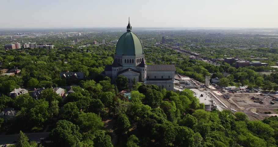 Drone shot approaching the Saint Joseph