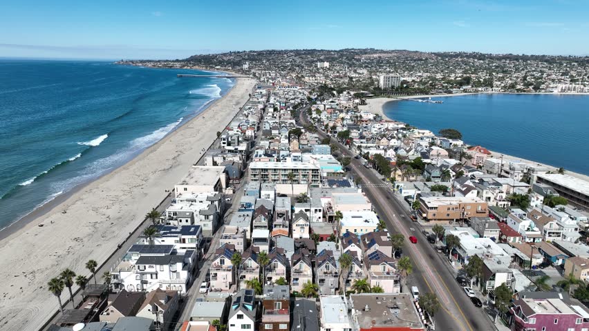 Mission Beach At San Diego California United States. Seascape San Diego California. Industry Skyline Megalopolis Awesome. Industry Cityscape Megalopolis Enterprise Business.