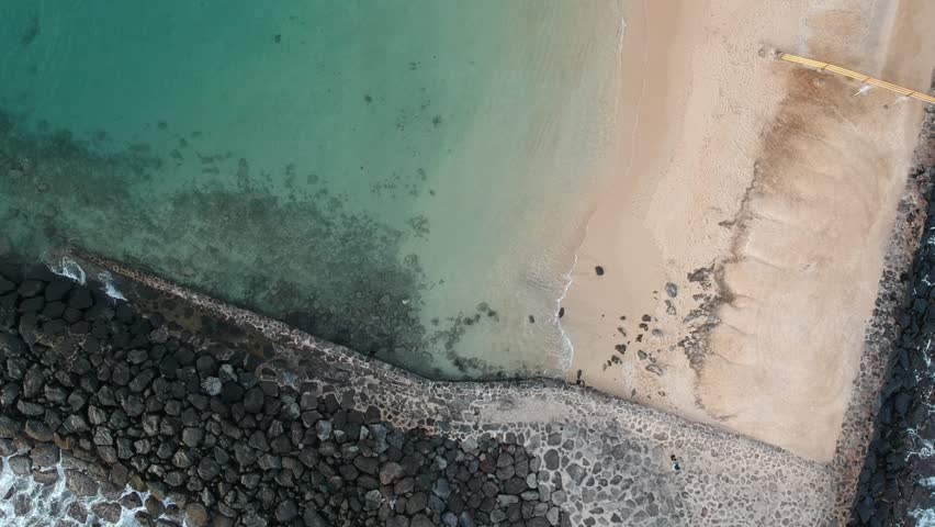 Weekend beach day view from high above | Shutterstock HD Video #1111896247