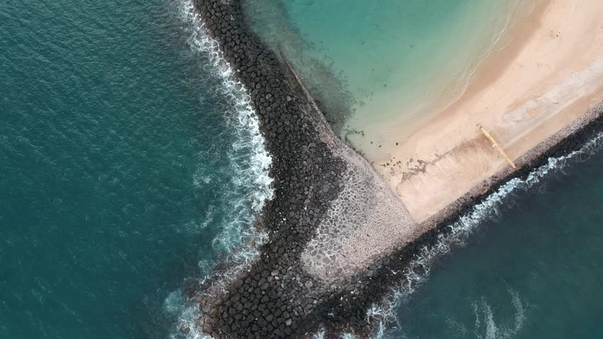 Weekend beach day view from high above | Shutterstock HD Video #1111896251