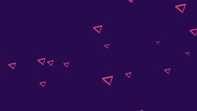Animation of speech bubble over shapes on purple background. Social media, communication and digital interface concept digitally generated video.