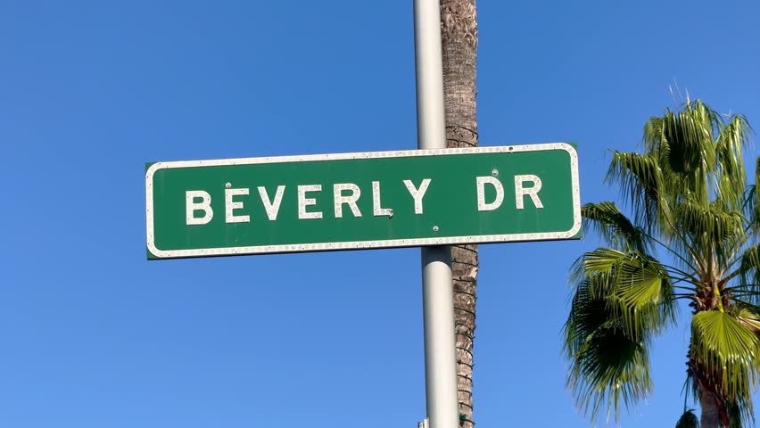 Beverly Drive street sign in Beverly Hills - travel photography | Shutterstock HD Video #1111913213